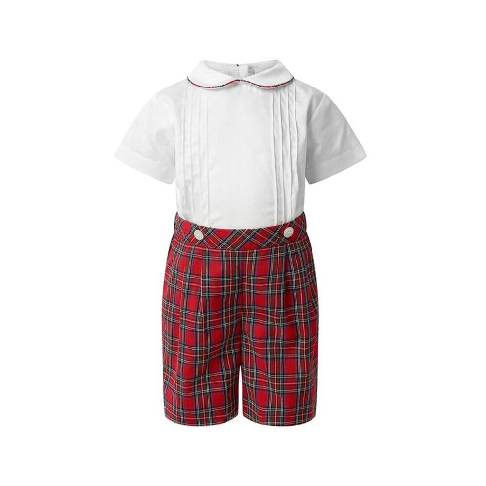 Rachel Riley Tartan Shirt & Short Set - Picture 1 of 2